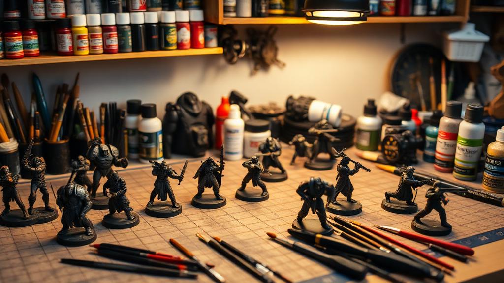Model building workspace with custom mat